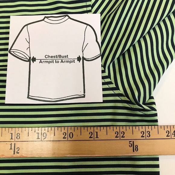 FootJoy Mens Large Golf Polo Shirt Green Navy Striped Foxtail Golf Club Logo - Picture 8 of 10